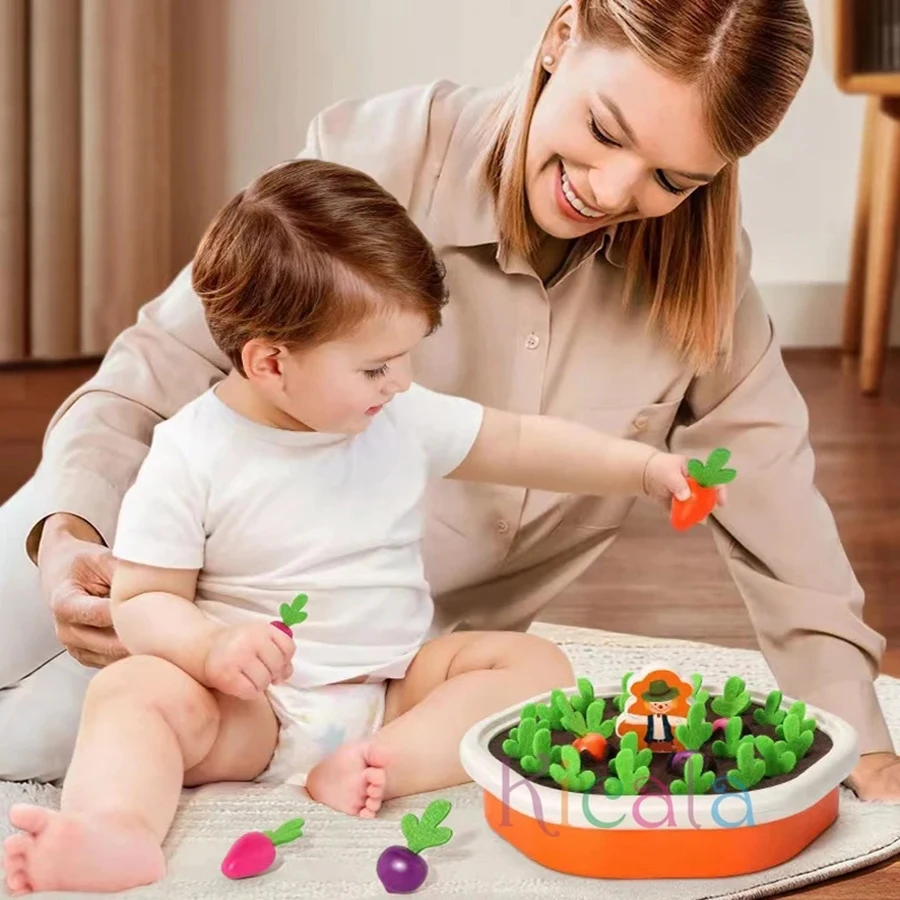 Baby Montessori Spielzeug für Kleinkind Spielzeug pädagogische bunte Form Spielzeug ziehen Karotte Set Zählen Disco uvery Spielzeug für Kinder lernen