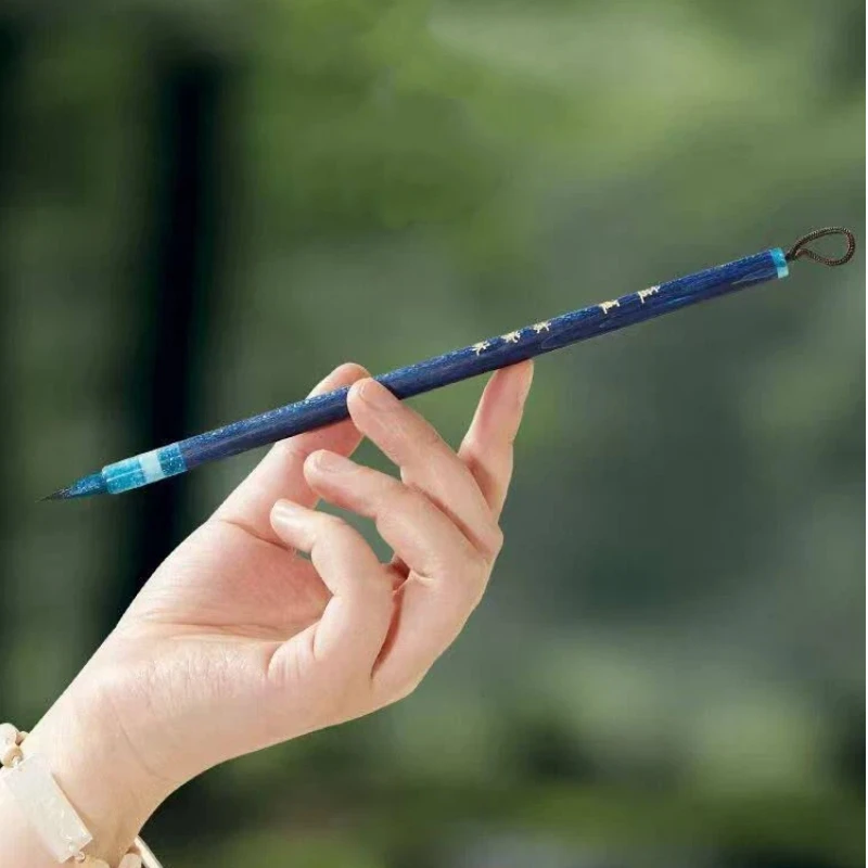 Purple Chinese Calligraphy Brush Pen for Slender Gold Style Regular Script Painting Drawing Soft Brush Calligraphy Practice