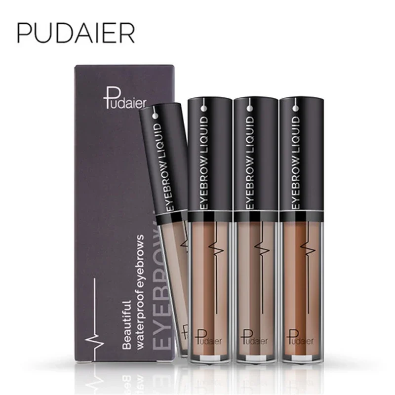 Pudaier Make-up Marke Augenbrauen Tönung kosmetische natürliche langlebige Farbe Augenbrauen wasserdicht schwarz braun Augenbrauen Bleistift Gel Make-up