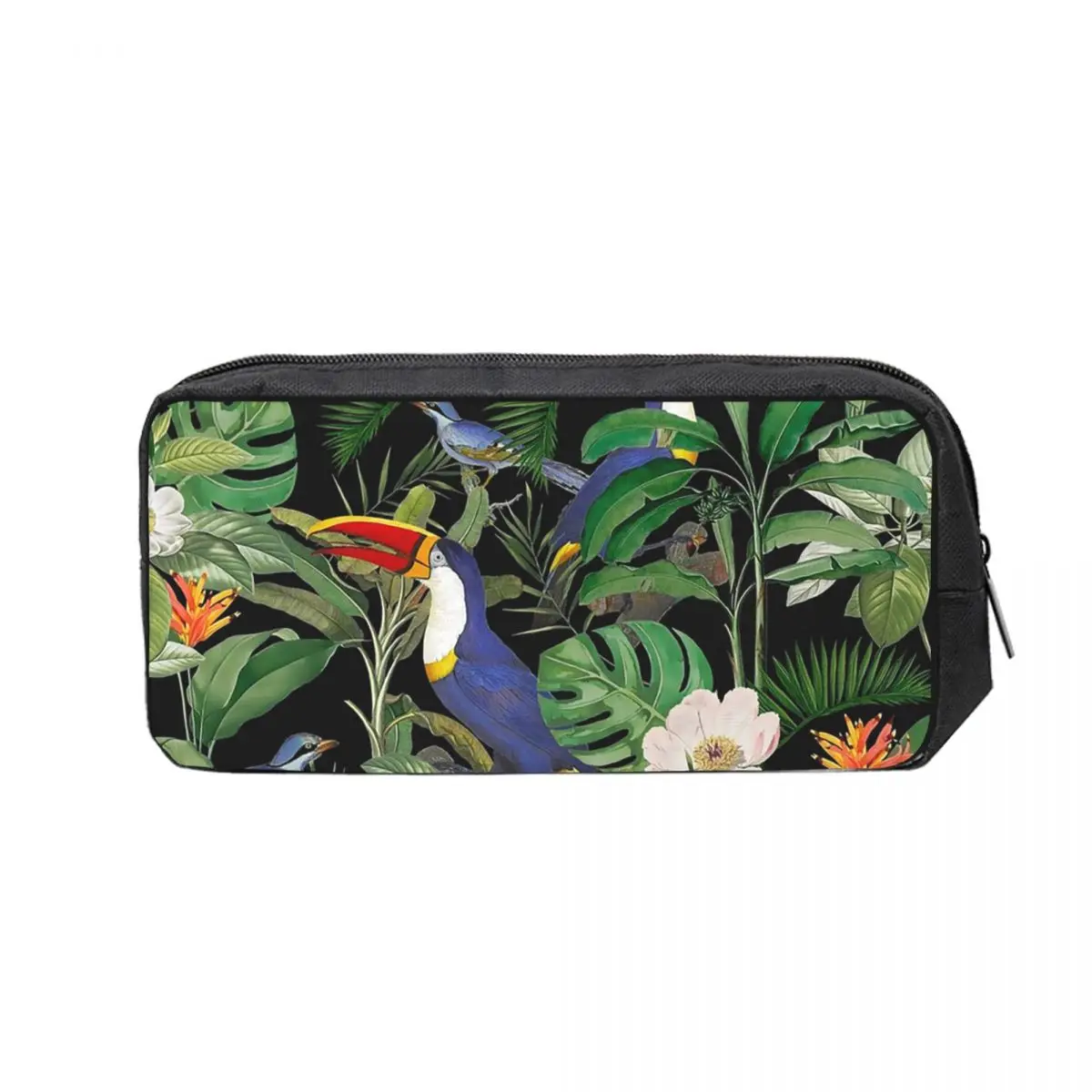 

Tropical Jungle Toucan Bird Pencil Cases for Students School Pen Box Pencil Bag Large Pencil Pouch Storage Stationery Supplies