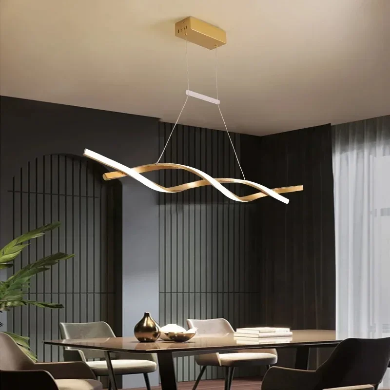 Modern Rotate Led Pendant Lights Dimmable for Kitchen Island Table Dining Room Office Chandelier Decor Lighting Lusters Fixture