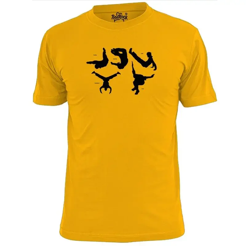 Mens Parkour Moves T Shirt Jumping Flipping Running Street