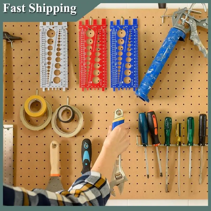 -MEOF 3Pcs Nut Bolt Thread Gauge Plastic Metric And Standard Sizer Tool Bolt Measuring Size And Thread Identifier Gauge