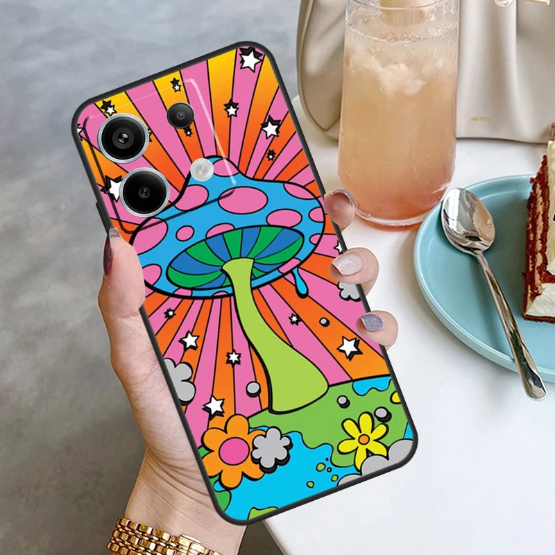 Magic Mushroom Alien Trippy Funda For Xiaomi Redmi Note 12 11 10 9 8 13 Pro Plus 12S 11S 10S 9S 10A 9C 10C 12C 13C Case