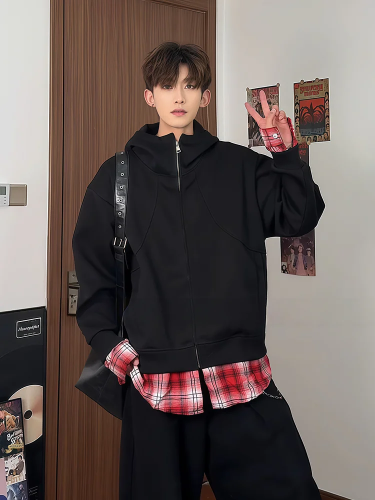 

American Sle Heavyweight Deconstructed Patchwork Open Cardigan Sweatirt Men Women Autumn Haome High End Feeling Hoodie...