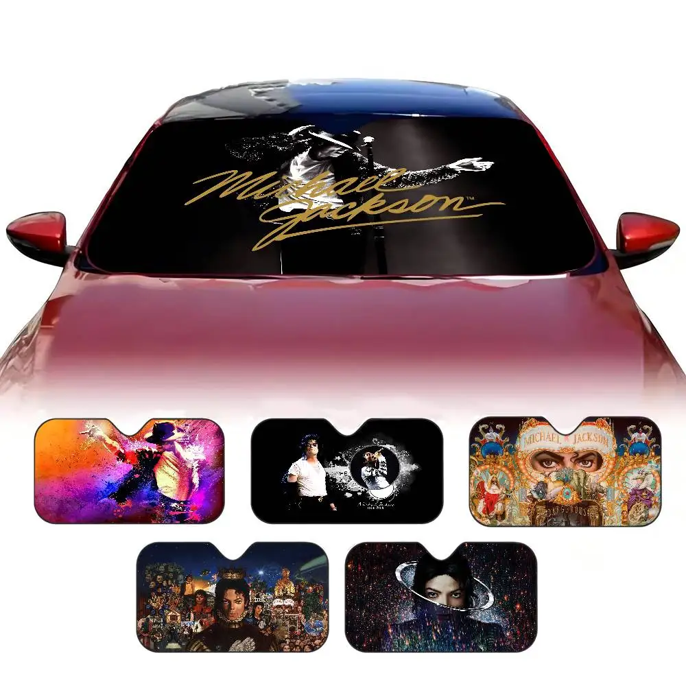Singer M-Michael J-Jackson Foldable Front Windshield Sunshade 70x130cm Anime Cartoon Foils Car Sun Visor Sun Shade Protect