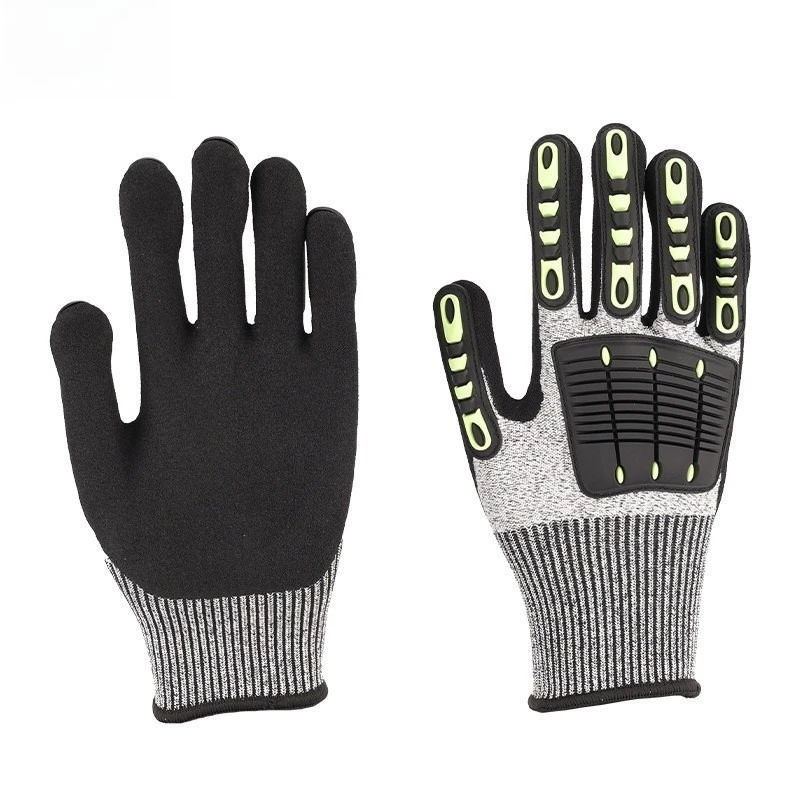 Anticutting Gloves, Grade5 Labor Protection Gloves, Nitrile Anti Slip and Wear-resistant Super Factory Wholesale andDistribution