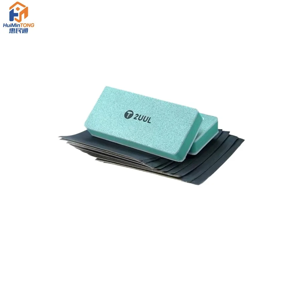 2UUL FM02 Precision Sanding Kit Small Pry Blade Tweezers Fine Polishing Double Sided Sponge Sandpaper
