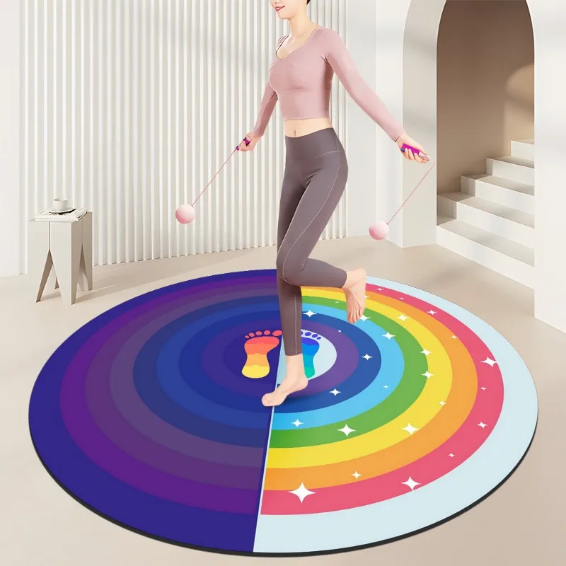 Colorful Round Rug  Mat – Non-Slip Surface for Home Fitness
