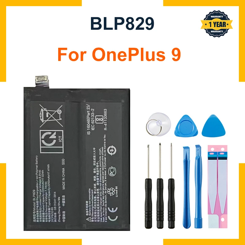 2024 New High Quality Replacement Battery BLP829 4500mAh Capacity For Oneplus 9 Genuine Lithium-ion Battery Batteries