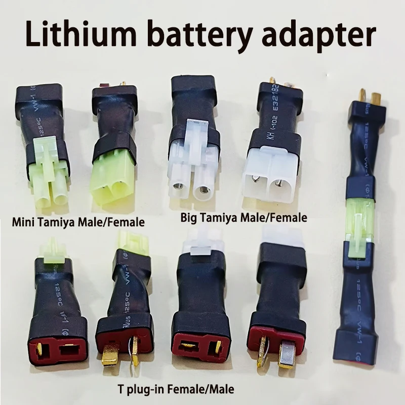 

RC Lipo Battery Adapter T-Plug Mini/Big Tamiya Male Female Conversion Connector for RC Car Boat Drone