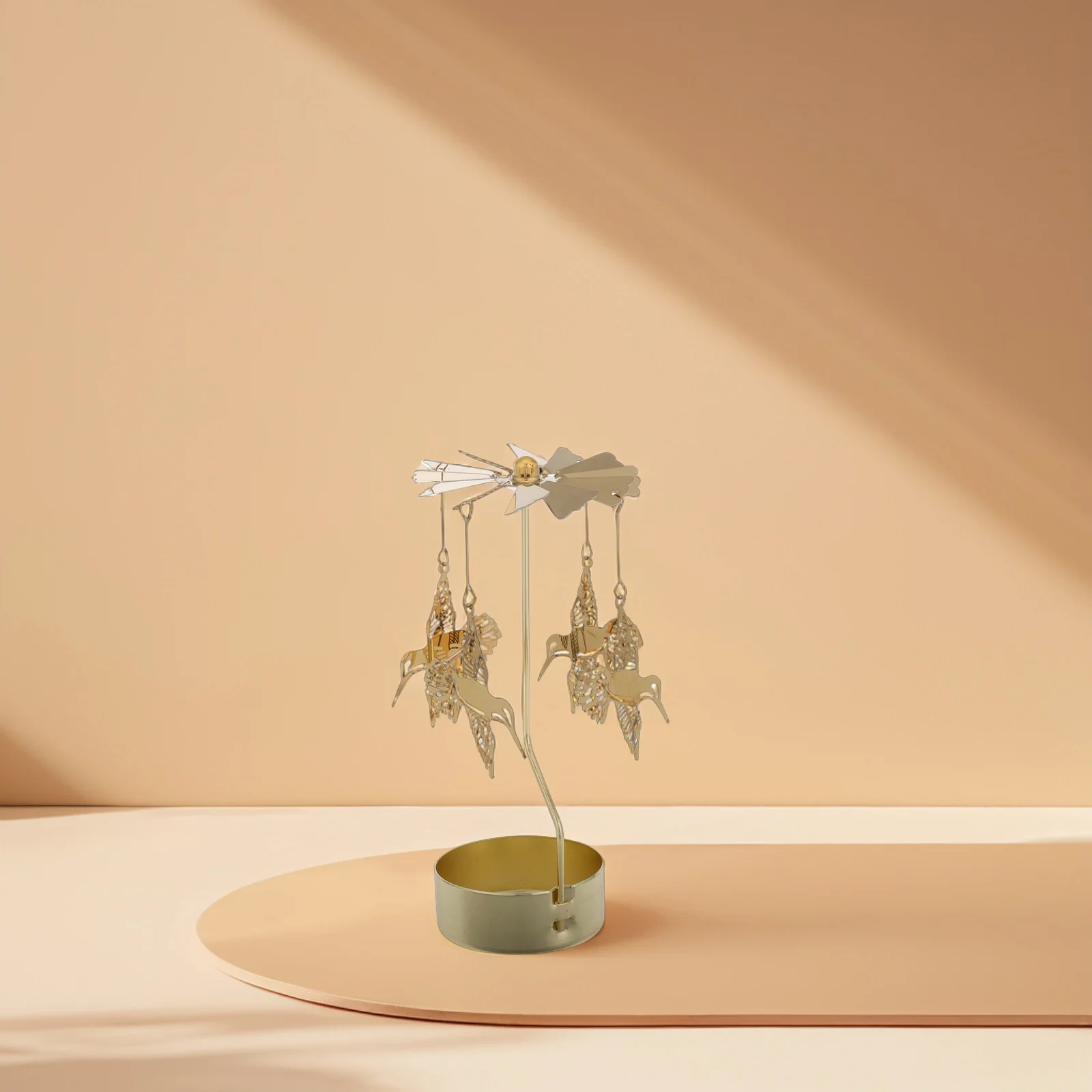 Tealight Carousel الدورية حامل الرجعية الحديد سبينر للمنزل ديكور الروائح فواحة عطور #1