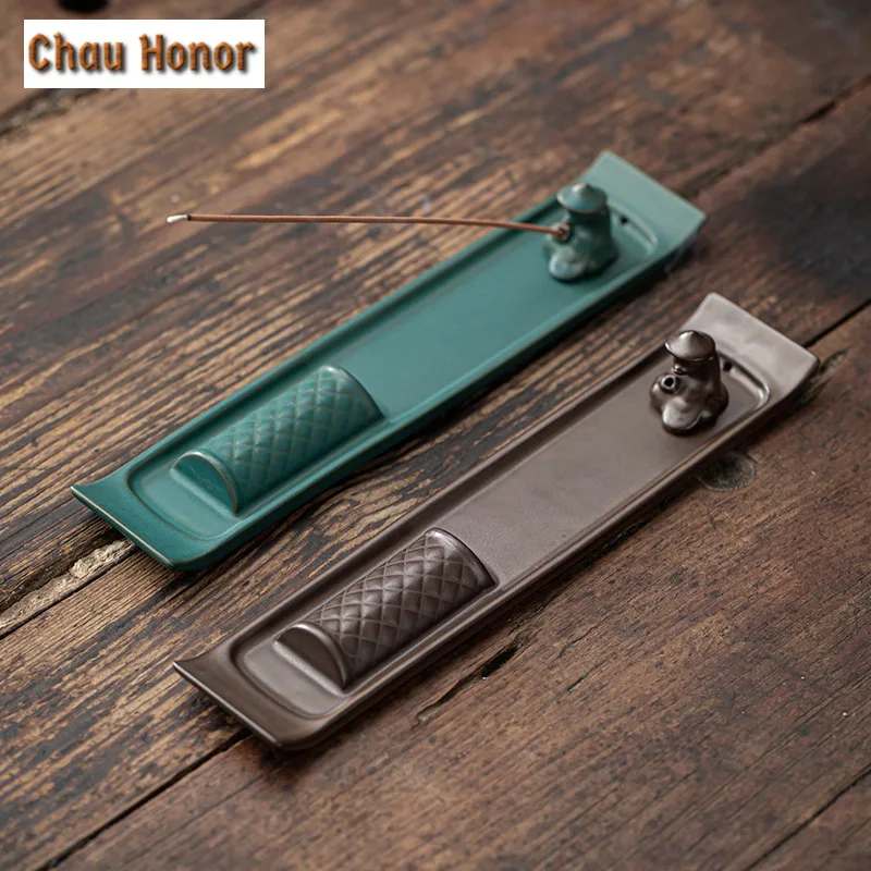 Boutique Fisherman Boat Insertion Incense Holder Retro Incense Smoke Waterfall Smell Distributor Tea Items Accessories Ornaments