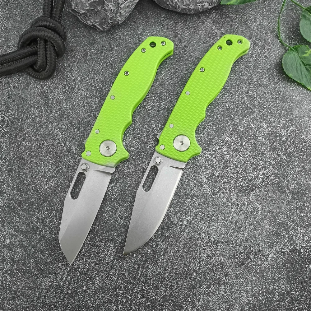 AD20 Pocket Folding Knife D2 Blade G10 Handle Multifunction Flipper Knife Kitchen Knife Vegetable Slicing EDC Tool