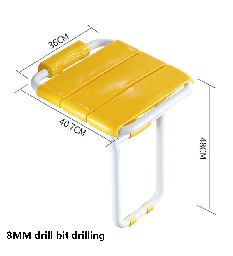 Imagem -06 - Assento Dobrável de Segurança do Banheiro Cadeira de Banho Chuveiro wc Parede Banco Entrada Sapato Fezes Substituição Liga Alumínio Mais Abs Painel