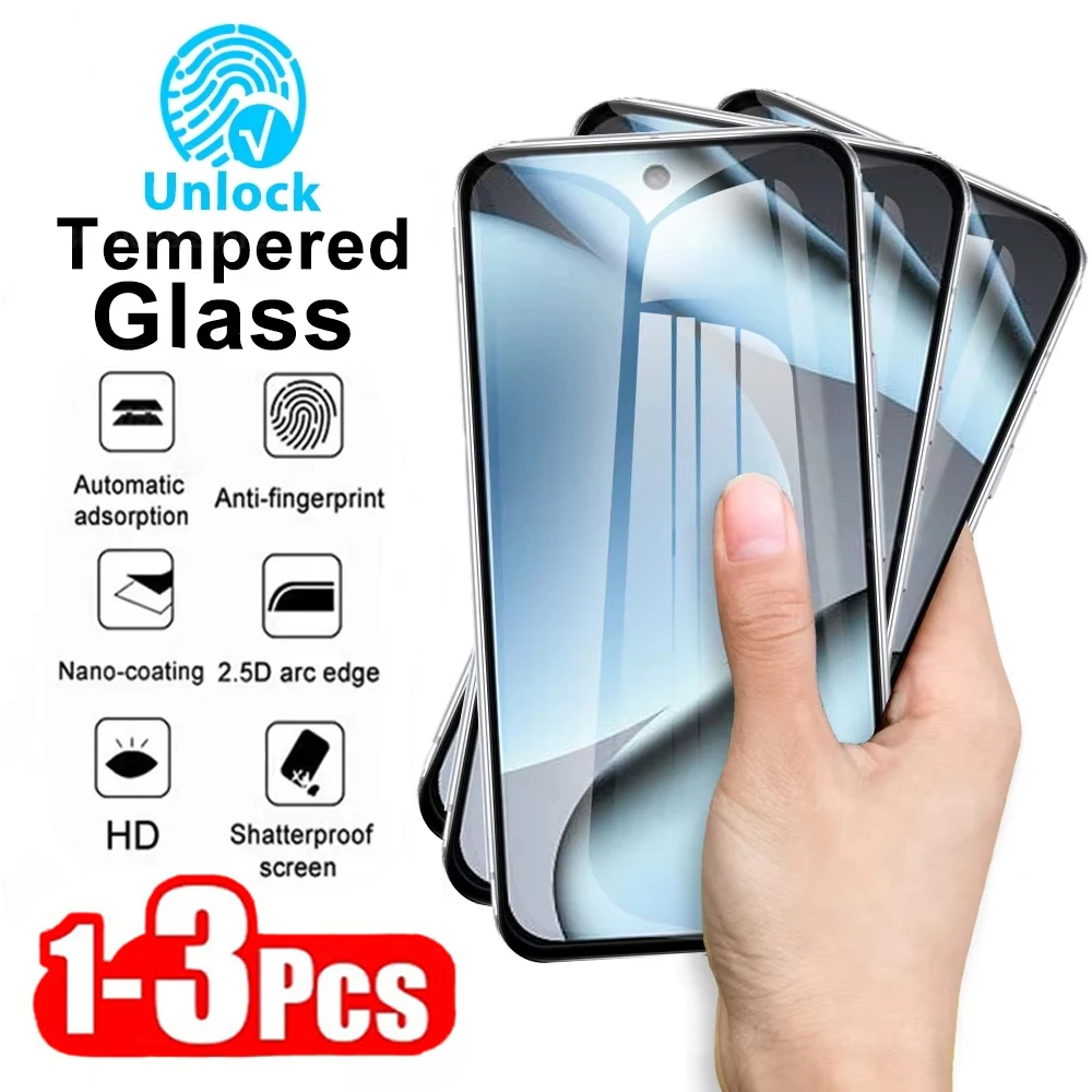 1-3PCS Fingerprint Unlock Screen Protector For Google Pixel 9 Pro XL 10 Pro XL 10 Pro 9 Pro 10 9A 9 Anti Scratch Tempreted Glass