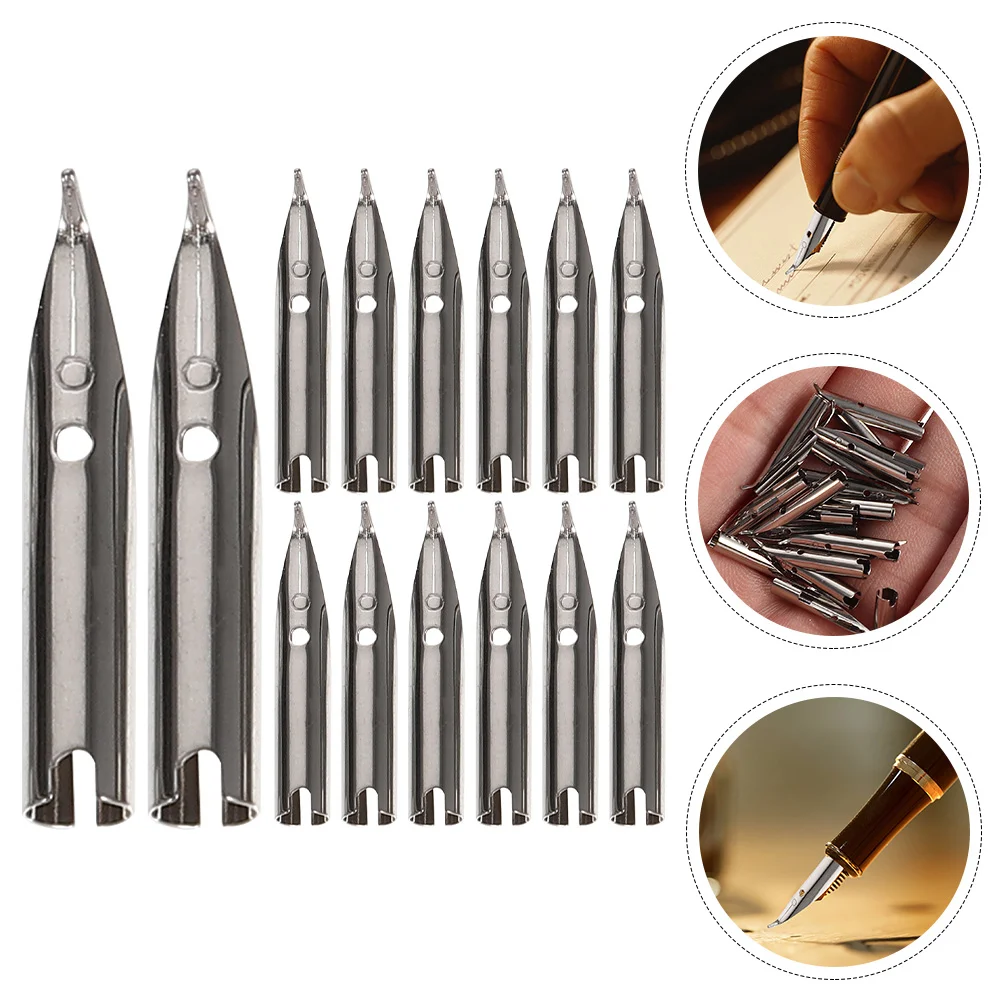 

15 Pcs Fountain Pen Replacement Tips Supplies Nibs Metal Calligraphy Writing Student