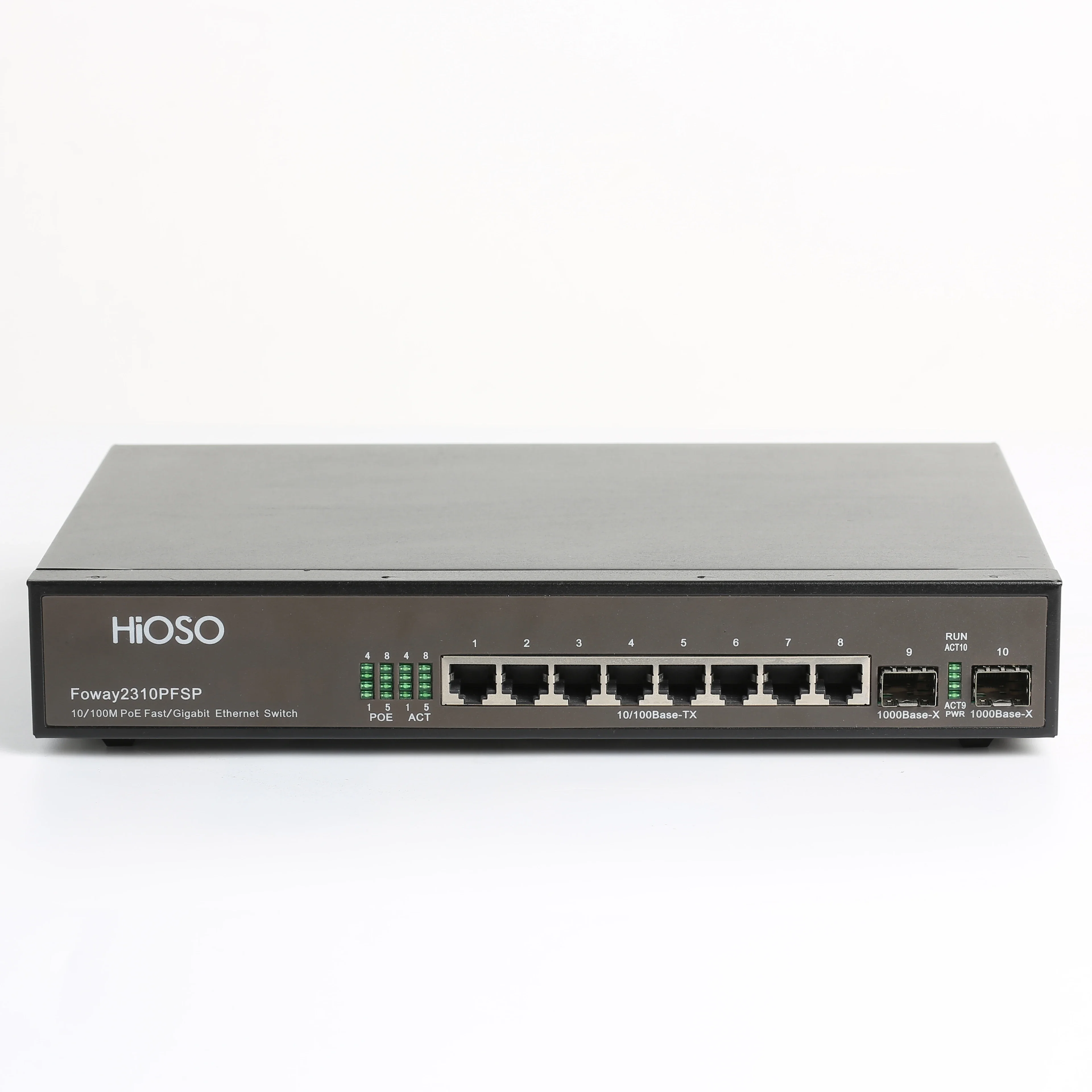 Foway2310PFSP 8 ports 100M/1000M unmanaged Poe Switch Security Industrial 240W 48V Ethernet switch