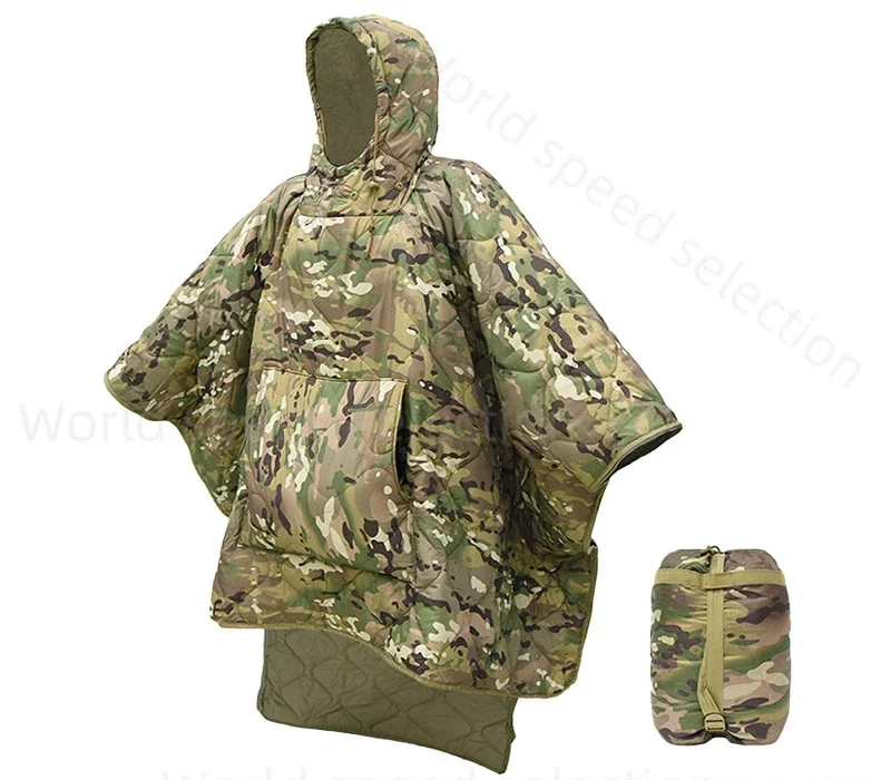 Outdoor Warm Camouflage Sleeping Bag Cloak Camouflage  Portable Mountaineering Camping Tourism Emergency Sleeping Bag