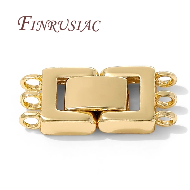 18K vergoldete 1/3-reihige Perlenverschlüsse für Schmuck, modische Halsketten, Armbänder, Verschlüsse, Beschläge, Verbinder, Zubehör, DIY-Ergebnisse – Detail 14