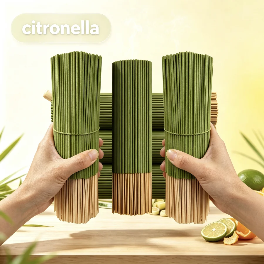 Lemongrass Thread Fragrance 22cm, Fresh Herbal Fragrance, Handmade Fragrance, Suitable for Home, Garden, Terrace, Camping