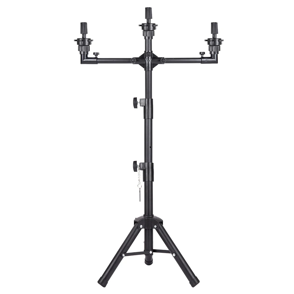 

AliLeader Wig Stand Tripod, 50 Inch Adjustable 3-heads Mannequin Head Stand, Wig Head Stand for Training Heads And Canvas Head
