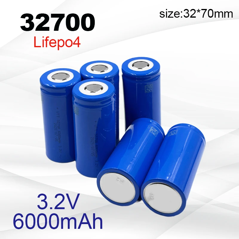 

LiFePO4 аккумулятор 32700 3,2 В 6000 мАч LiFePO4 аккумуляторная батарея для трехколесного велосипеда, скутера, тележки для гольфа
