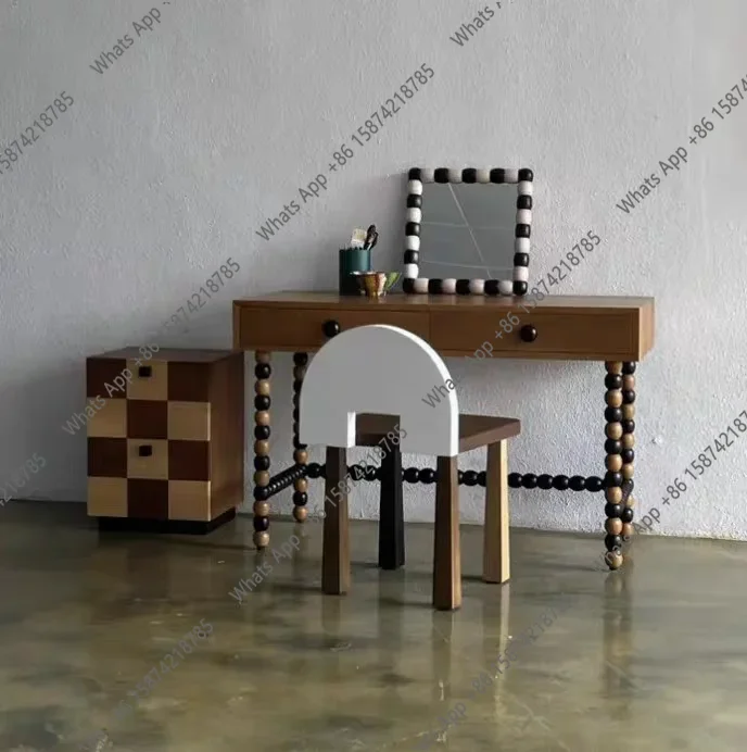 X25 French Retro Solid Wood Desk Medieval American Simple Study Office Bedroom Computer Desk Home