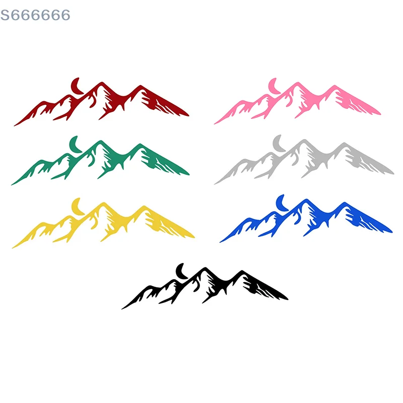 ديكورات جدارية إبداعية لشخصية القمر والطبيعة في الهواء الطلق لمرايا الرؤية الخلفية للسيارة والنوافذ والأبواب #4