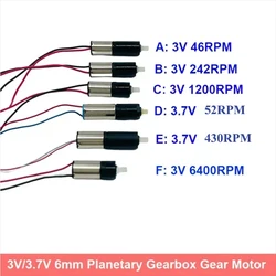 DC 3V Mini 6mm Planetary Gearbox Gear Reducer Motor Reduction Micro Coreless Motor DIY Robot