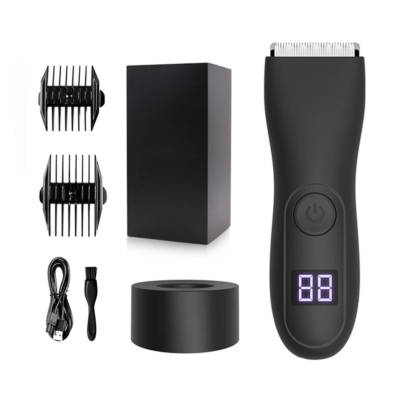 

Electric Hair Trimmer And Shaver For Men Body Groomer Groin&Ball Pubic Hair Trimmer Replaceable Ceramic Blade