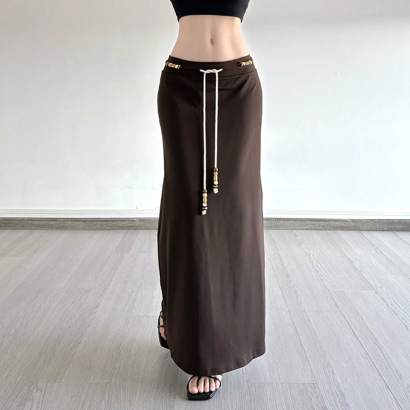 

Autumn and winter new pure desire wind lazy slim slim drooping casual pants hot girl personality suede fake two pants woman.