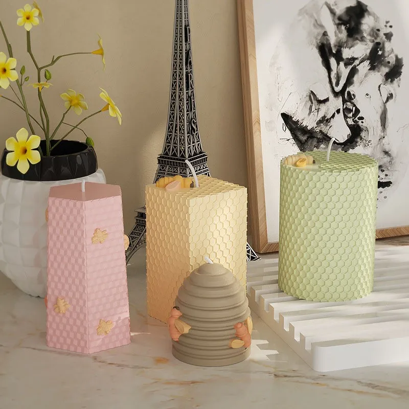 لتقوم بها بنفسك خلية النحل سيليكون شمعة قوالب ثلاثية الأبعاد العسل رائحة الجص الصابون كعكة الخبز قالب الجص الراتنج قالب الخبز ديكور فني المنزل #2