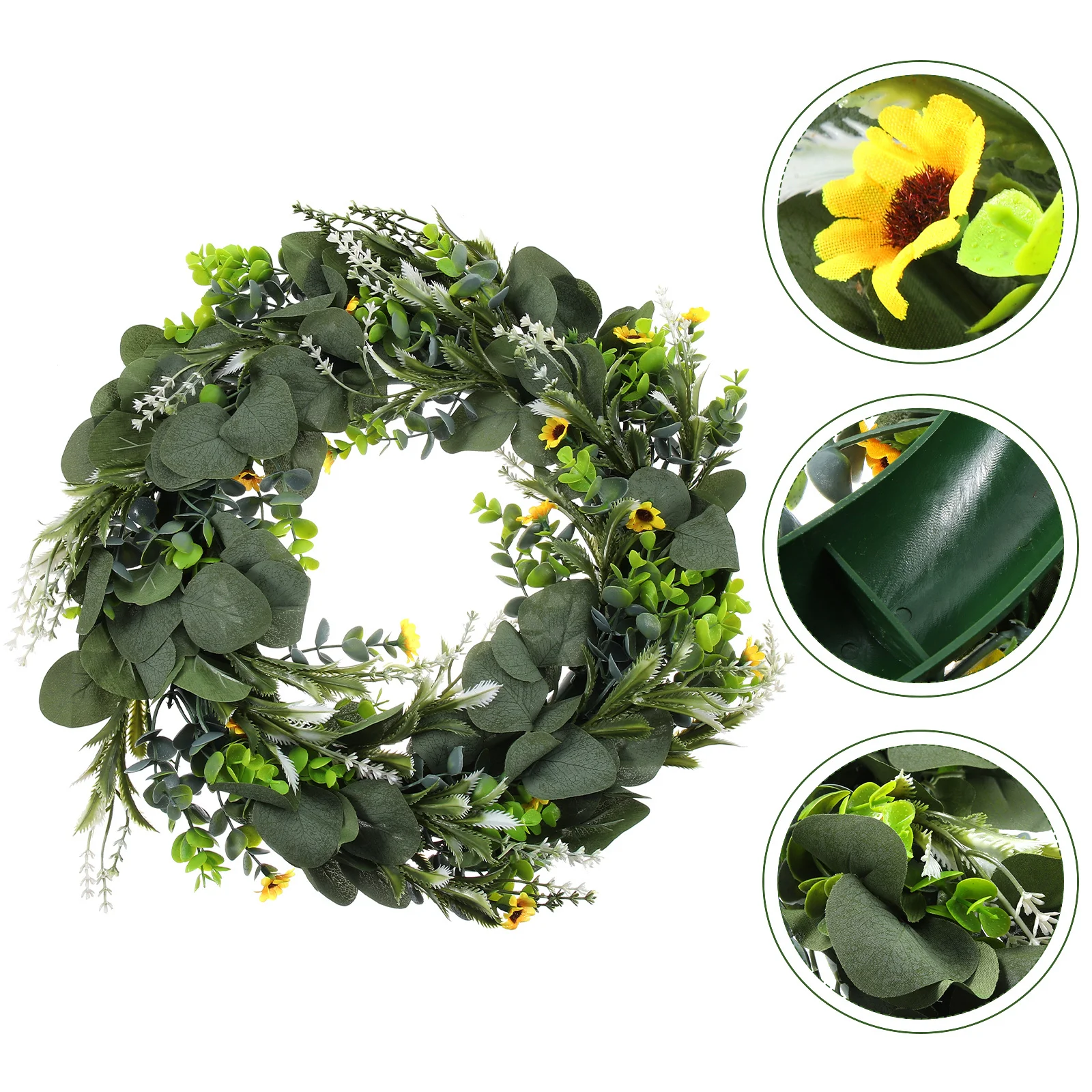 

Artificial Eucalyptus Wreath Summer Spring Wedding Decor Lifelike Front Door Hanging Garland Indoor Outdoor Decoration