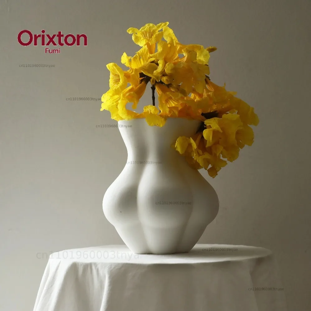 Matte Ceramic Vase Home Decoration Office Decoration Vase Decoration Girl Flower Pot Shooting Props Floreros