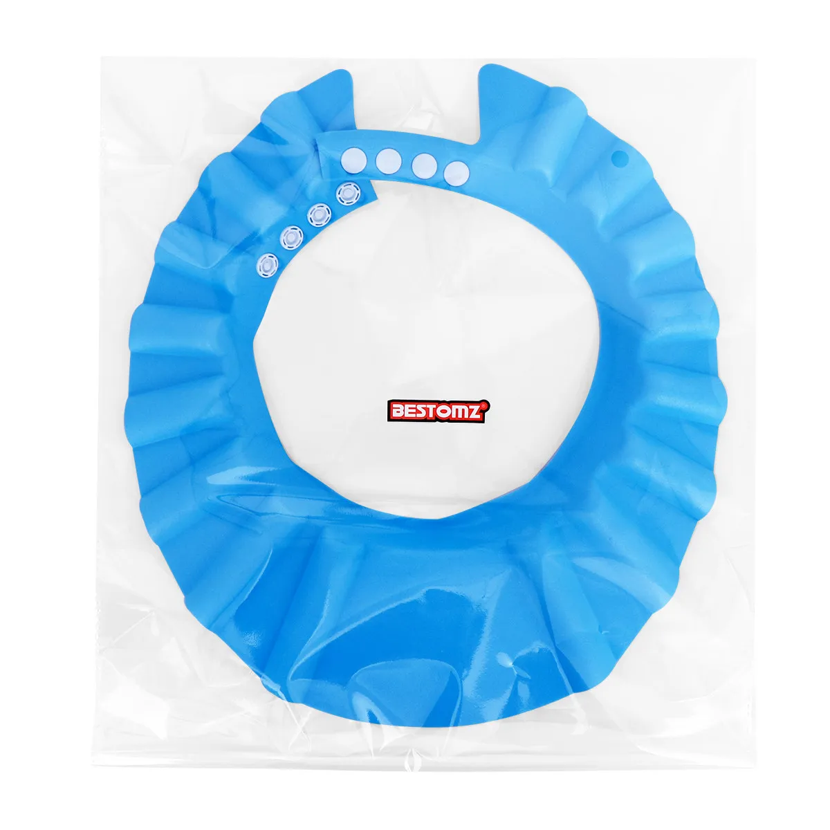 Dark Blue Baby Adjustable Shampoo Shower Bathing Protect Wash Hair Shield Hat Infant Shower Cap for Kids 3 Months to 6 Years