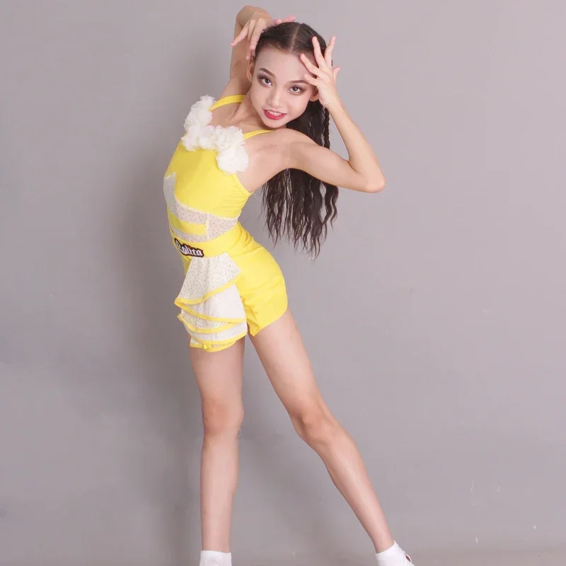 girls performance dress dance dress children's high-grade dress dance skirt practice regulation Latin training