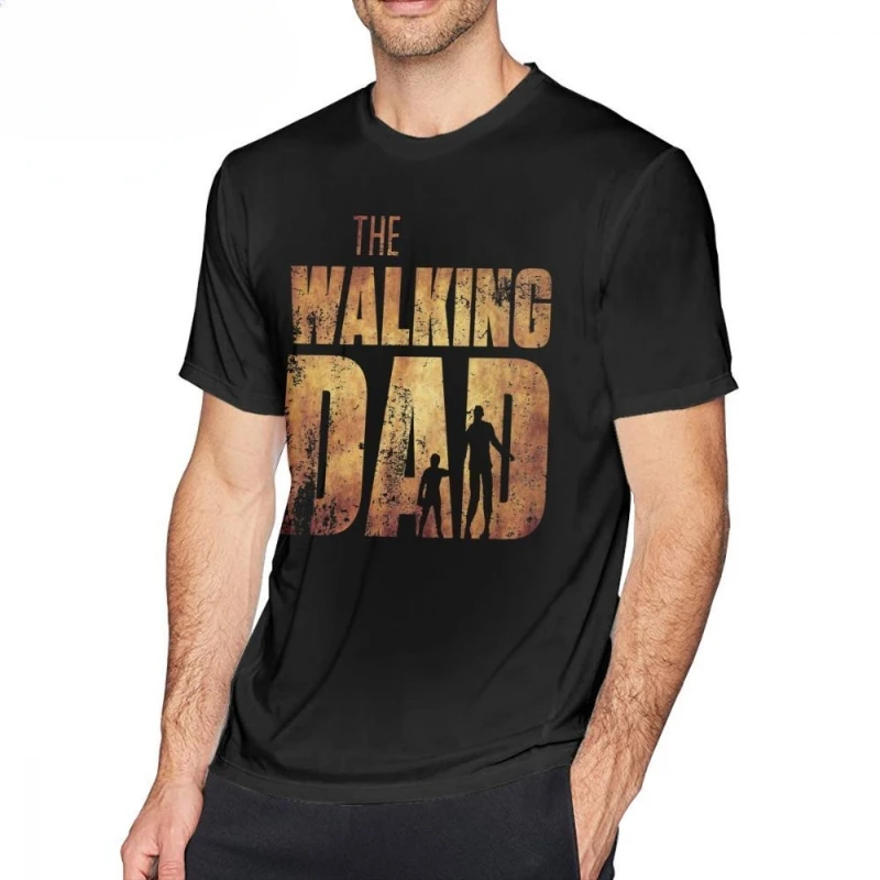 Mens The Walking Dead T Shirts The Walking Dad Fashion Father Day Zombie T-Shirt Summer Casual Male Tee Shirt Hipster Tshirt