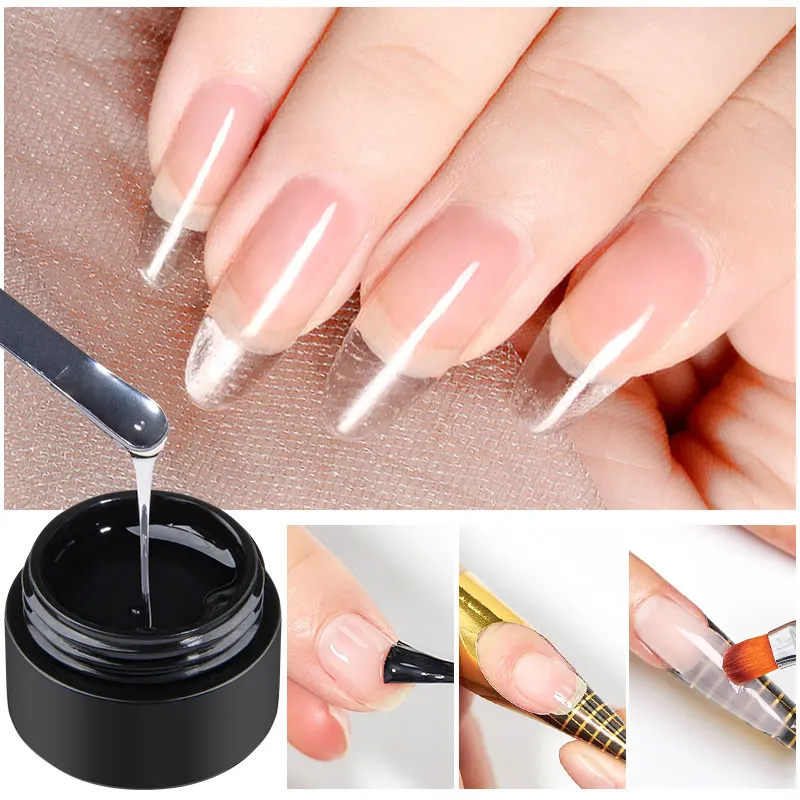 ERFÜLLEN ÜBER 8ml Nagel Verlängerung Gel Acryl Weiß Klar Schnell Gebäude Gel Für Nägel Finger Verlängern Form Tipps Maniküre nagel Werkzeuge