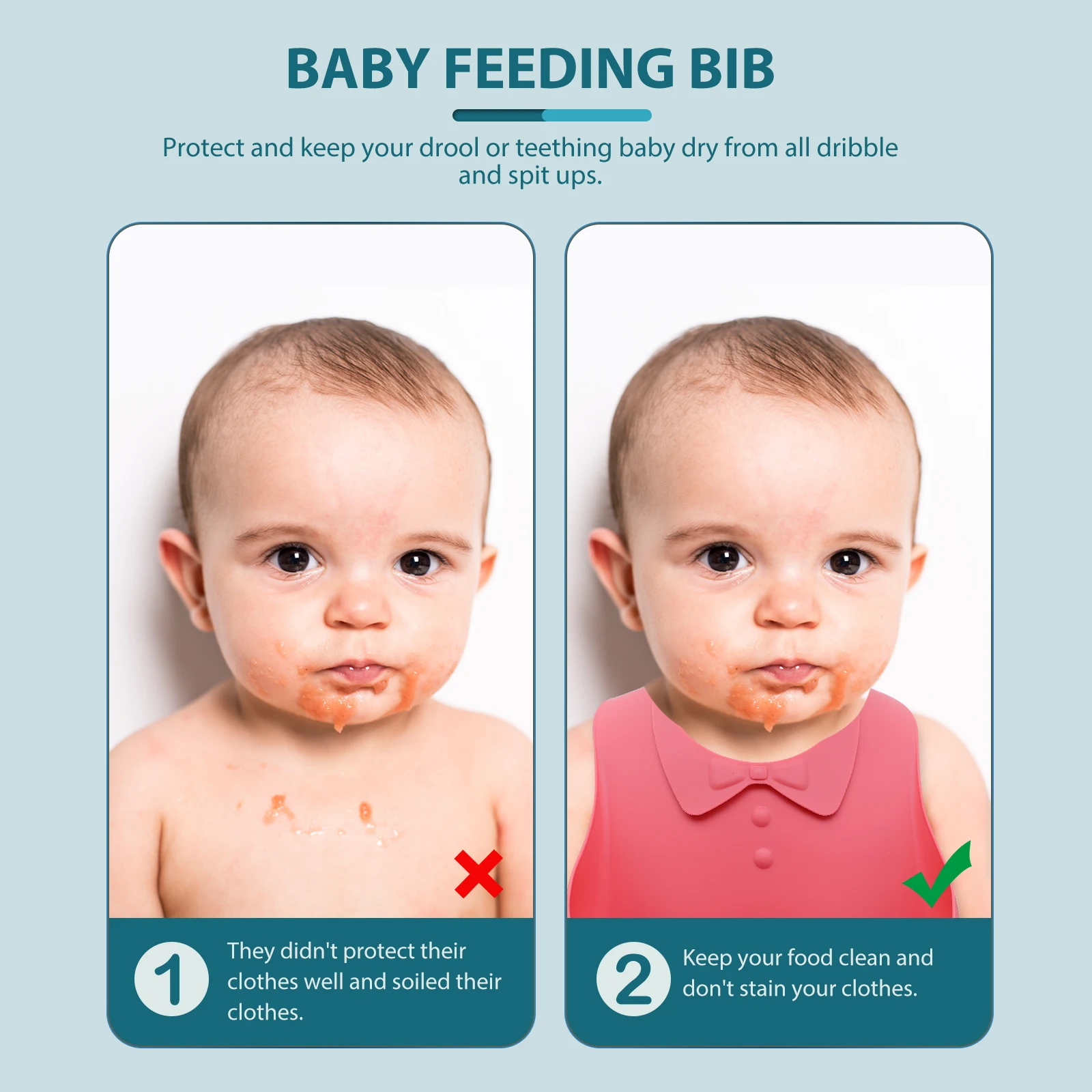 

to Feed Silicone Bib Toddler Bibs Child with Catcher Silica Gel Feeding Pocket