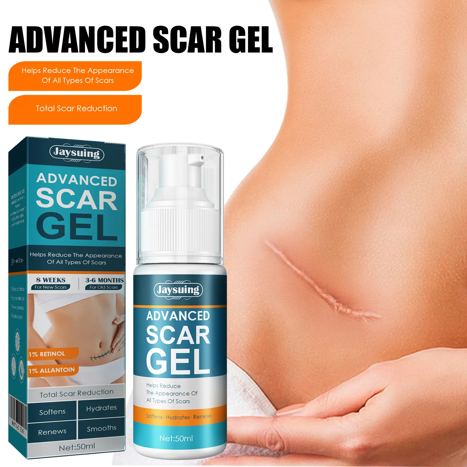 Advanced Recovery Scar Cream Fast Removal Skin Scars Treat Surgery Scars Stretch Marks Acne Pox Prints Burn Repair Gel Skin Care