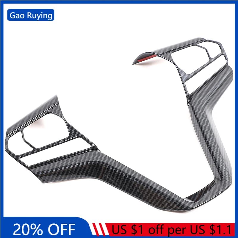 

Gao Ruying For Isuzu D-MAX 22-24 ABS Carbon Fiber Car Steering Wheel Button Cover Decoration Stickers Interior Car Accessories
