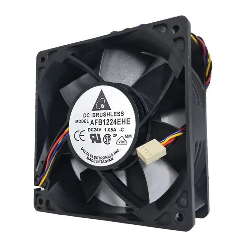 120mm Cooling Fan For Delta AFB1224EHE 24V 1.05A 120x38mm 2 Wire Computer CPU