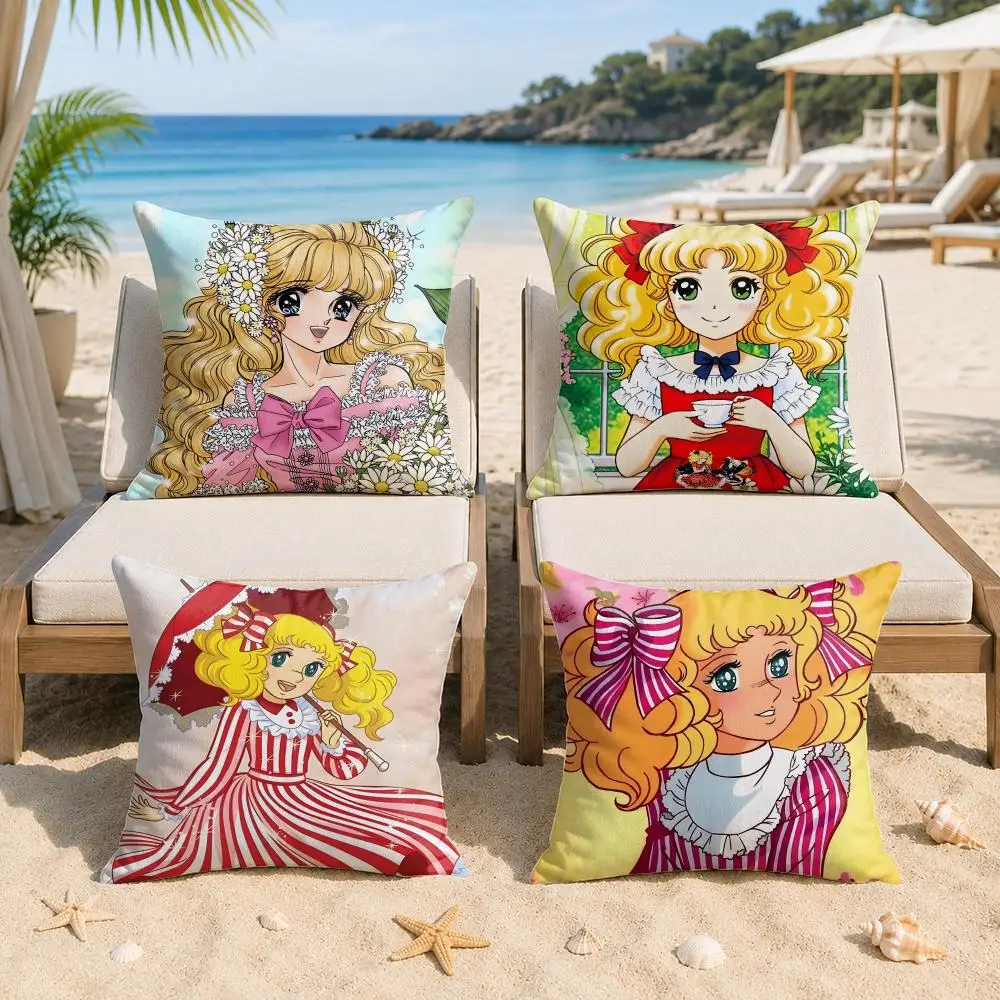 C-Candy C-CandyS CUTE Cushion Cover Silky Short Plush Invisible Zipper Dustproof Sofa Pillow Case For Home Decor
