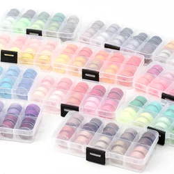 Shuttle Core Box With Transparent Thread 10 Grid Shuttle Core And Fixed Color Sewing Thread Box With Shuttle Core Set