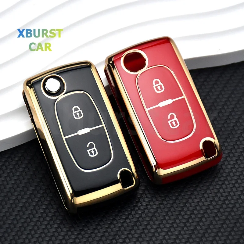 2/3 Buttons Auto Shell Fob for Peugeot 107 207 307 308 407 607 3008 5008 for Citroen Xsara C5 C6 C8 TPU Car Flip Key Case Cover