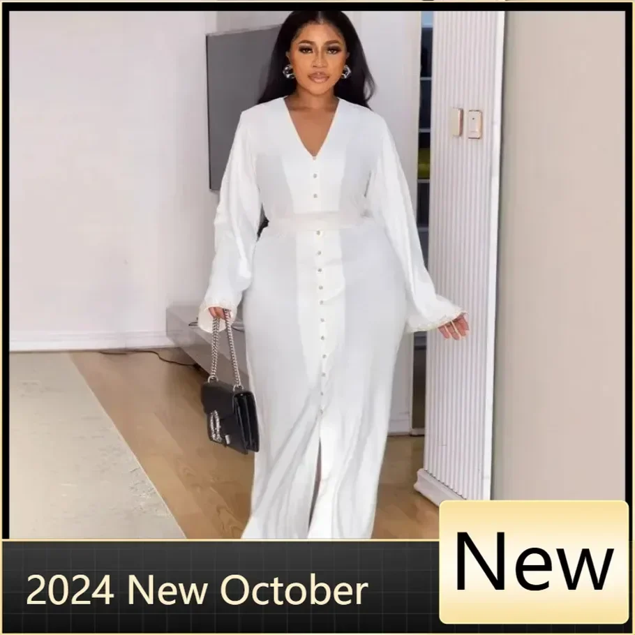 

Customized African Dresses For Women Elegant Dashiki 2025 Spring Autumn Maxi Dress Ladies Traditional Africa Clothing Fairy Long