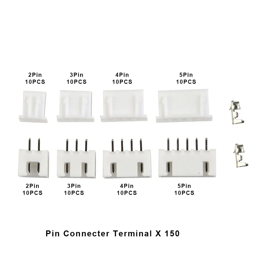 Pratical Terminal Board Connectors 230PCS/box for jst Nylon+Tinned Copper White XH2.54mm Electronic Components