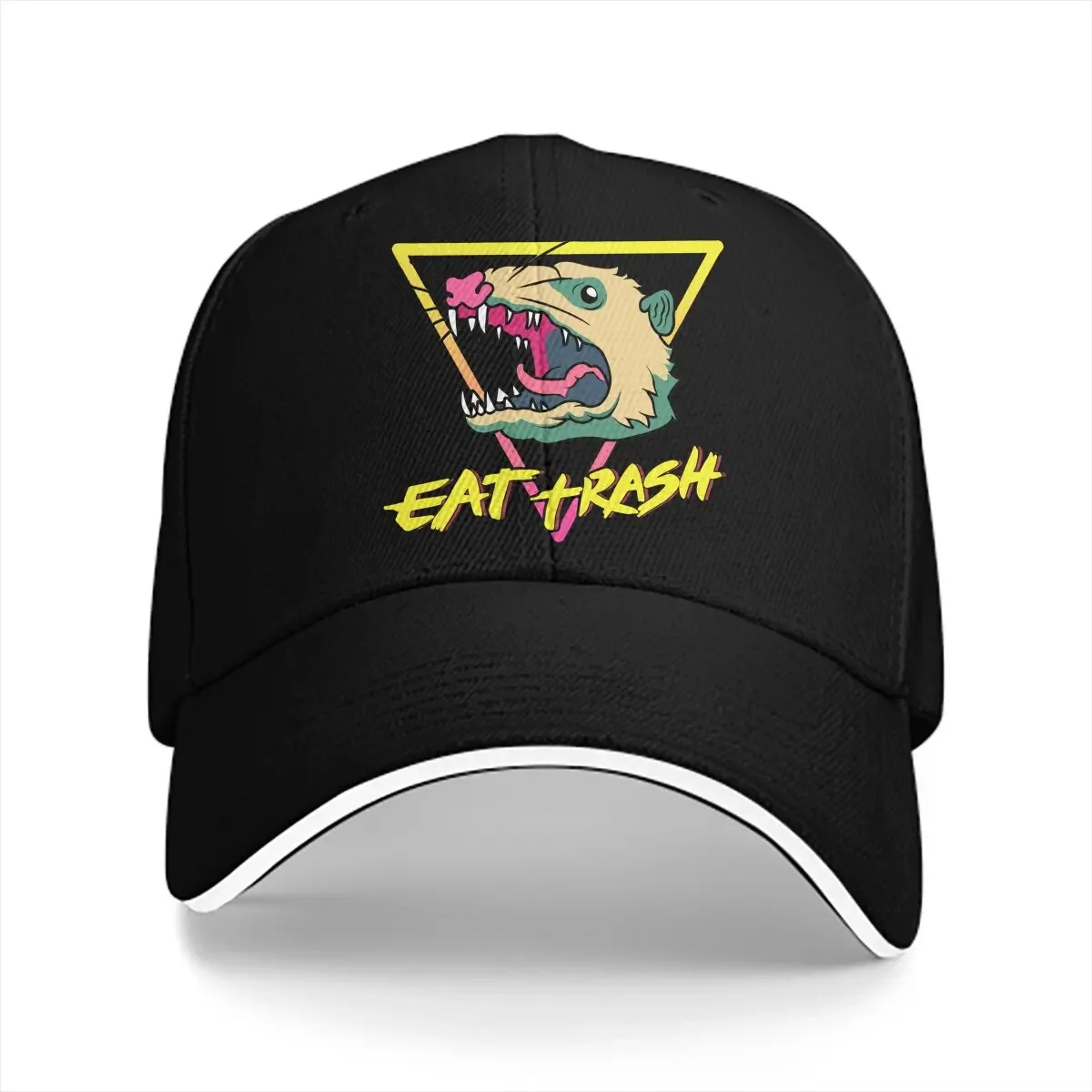 Opossum Multicolor Hat Peaked Men's Cap Possum Eat trash Personalized Visor Protection Hats