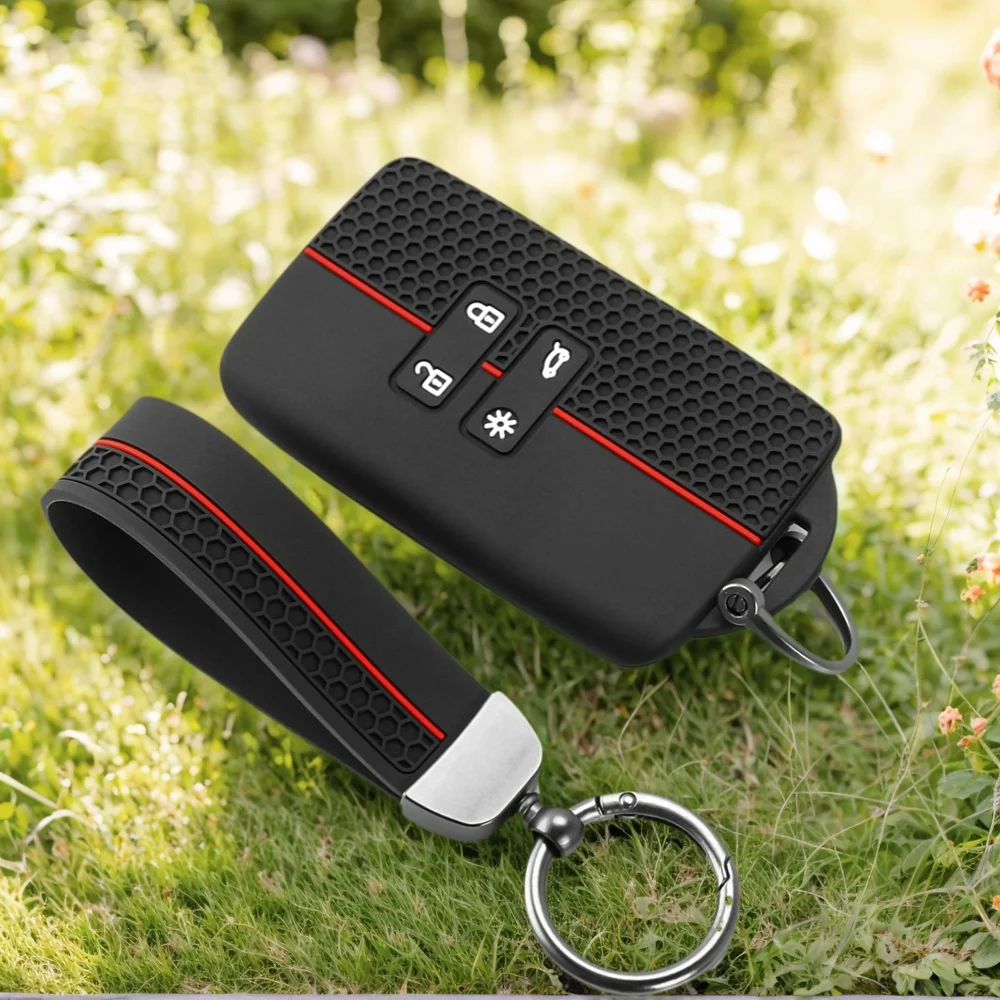 Llavero de silicona para llave de coche, funda para Renault Captur Koleos Kadjar Arkana Megane Dacia Duster Sandero Stepway